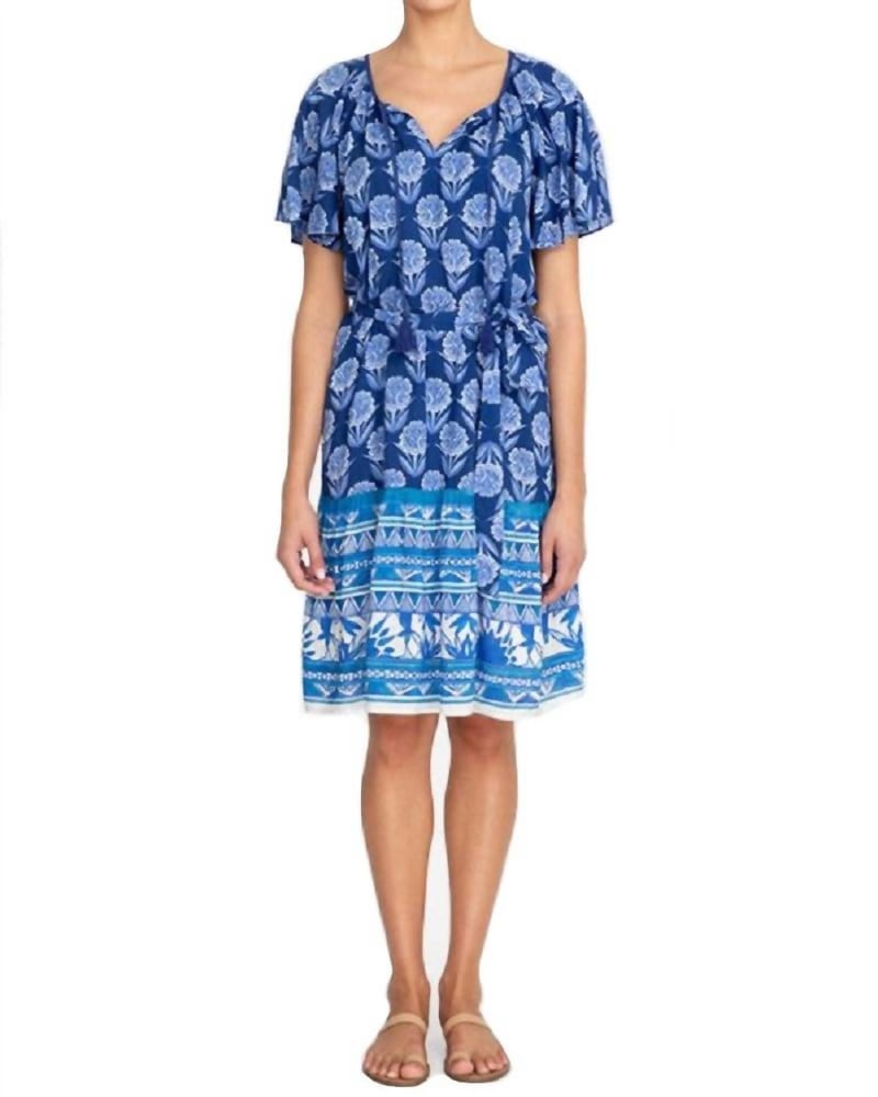 Front of a model wearing a size Large Yao Short Sleeve Cover Up in Multi in Multi by Johnny Was. | dia_product_style_image_id:341483